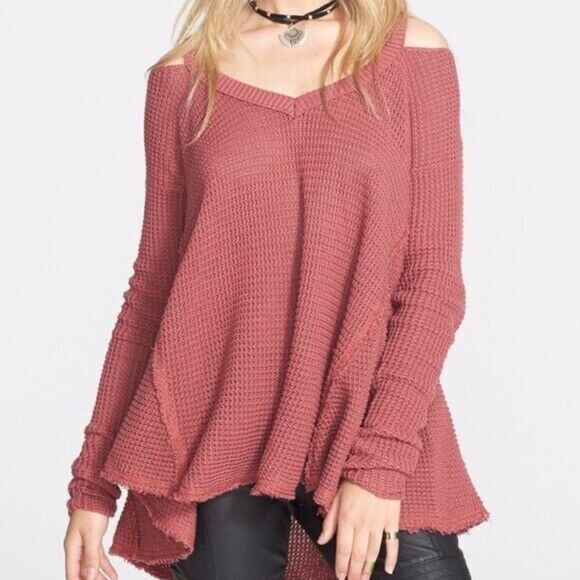 Free People Sweaters - FREE PEOPLE Moonshine Cold Shoulder Sweater Size Small